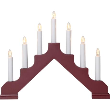 [449705] Lysestage 7-armet ADA-7 rød