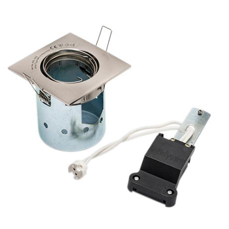 [451732] Downlight MR16 blank børstet stål firkant