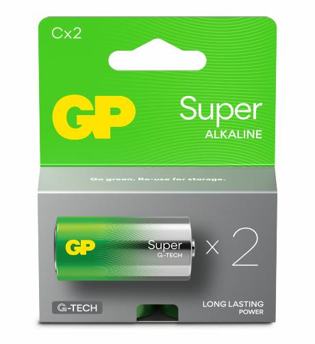 [504603] GP Super Alkaline C batt. LR14 2-pak