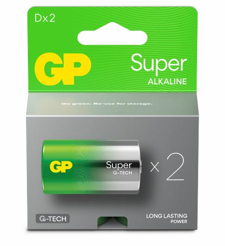 [504604] GP Super Alkaline D batt. LR20 2-pak