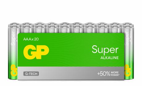 [504611] GP Super Alkaline AAA batt. LR03 20-pak