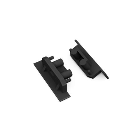 [511135] DIOFLEX endestk. GROOVE10 G2 SQ med hul sort 2 stk