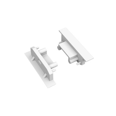[511143] DIOFLEX endestk. GROOVE14 G2 SQ med hul hvid 2 stk