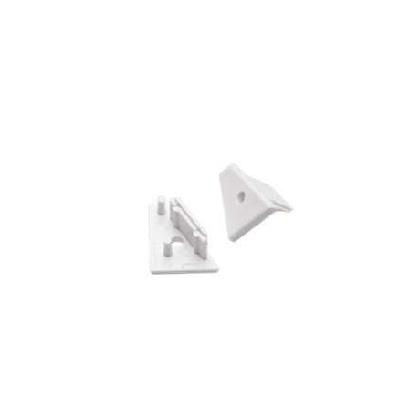 [511151] DIOFLEX endestykke CORNER10 G2 med hul hvid 2 stk