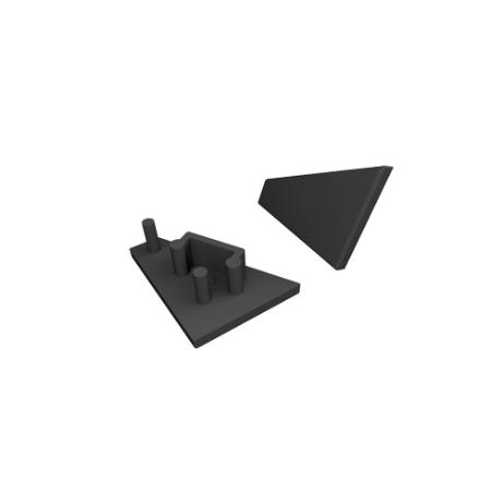 [511154] DIOFLEX endestykke CORNER10 G2 sort 2 stk