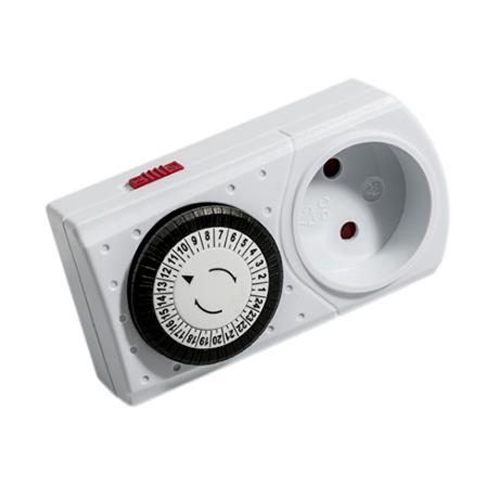 [569201] Døgnur mini timer mekanisk hvid