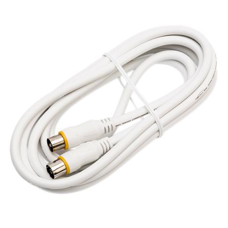 [653474] Antenne forlængerledning 5m hvid