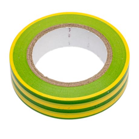 [653689] Isoleringstape 15mm x 10M gul/grøn (RL.)