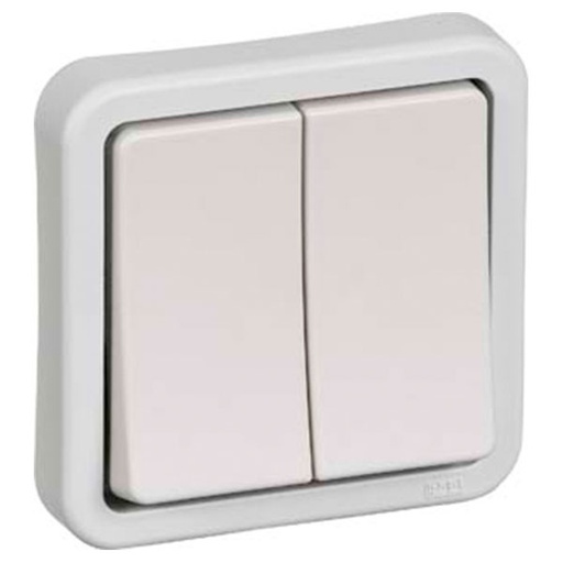 [1017041394] Opus 74 dobbelt korrespondance afbryder - lysegrå