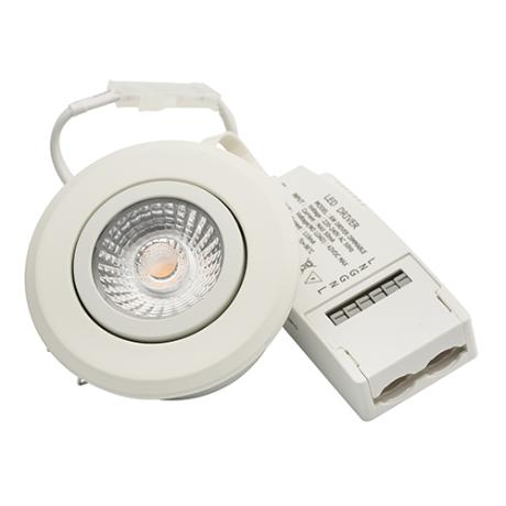 [767841] DIOSPOT 30 SOFT mat hvid rund 6W 921-927 270lm