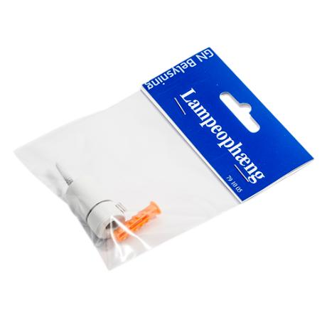 [791005] Ledningsophæng m/aflastn. hvid mat