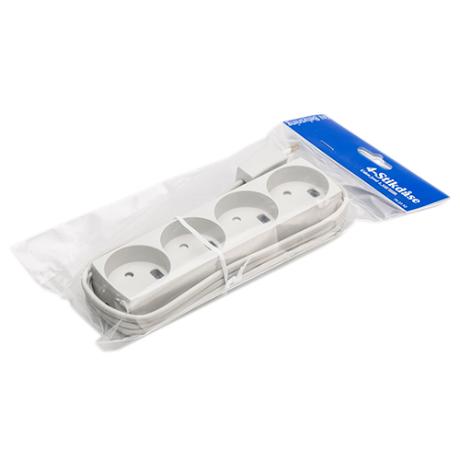 [792352] 4-stikdåse m/1,5m ledn. grå GN Pak