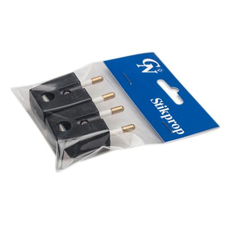 [793053] Vinkel stikprop u/jord sort 2 stk. GN-pak