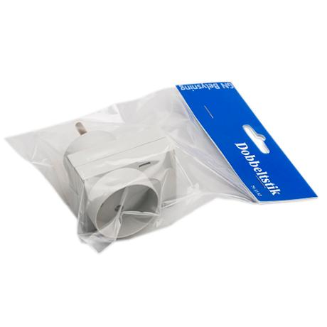 [793382] Dobbeltstik flad/rund grå GN- pak