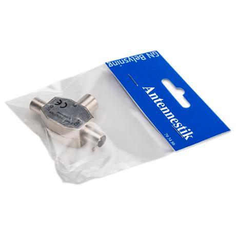 [793486] Coax dobbeltstik 2han + 1hun stål GN-pak