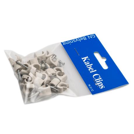 [793732] Kabel Clips 7-10 grå 25 stk. rund ledning GN-pak
