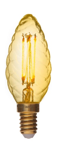 [813009] DANLAMP LED krystalkerte gold 2,5W 922 120lm E14