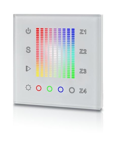 [906014] DIOFLEX PRO Væg panel f/DIM+RGB(W) RF hvid