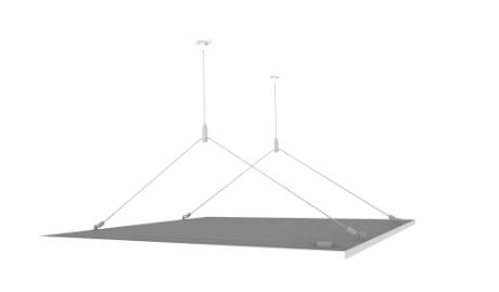 [910008] DIOLUM LED panel wireophæng sæt 1,25m
