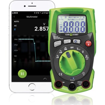 [6398215006] Elma 6100BT IP65 sand RMS Multimeter med Bluetooth Gratis APP og indbygget kraftig LED lommelygte
