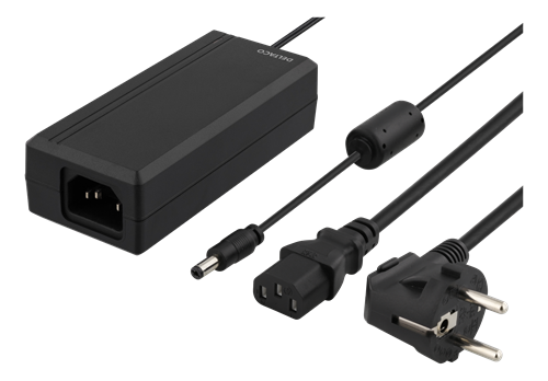 [H20006] Netadapter - 12Vdc / 60W (5A), In-line, Sort (5,5x2,1mm)