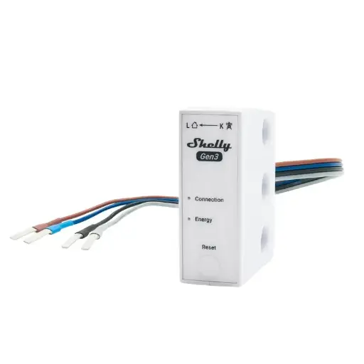 [7826110850] Shelly 3EM-63W Gen3 (wire model) - WiFi 3-faset energimåler 63A