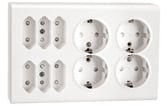 [7882600841] Stikkontakt påbyg Hvid 4+6 Euro m/j