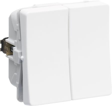 [1017060281] FUGA krone afbryder 1-polet 16A hvid 100 stk. bulkforpakning