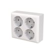 [7817206621] 4-dobbelt SAGA stikkontakt IP21 signal hvid