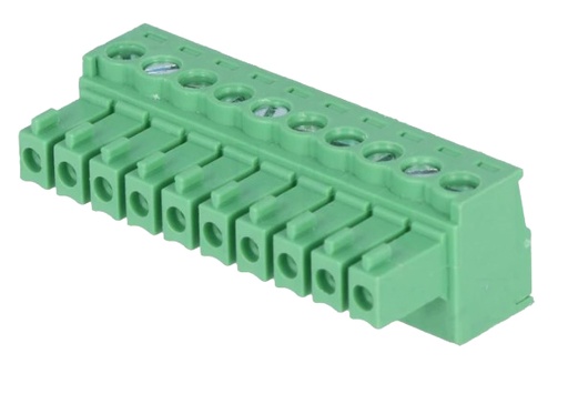 [H58720] Indstik skrueterminal - 10P hun 3,5mm 0,5-1,5mm², Grøn