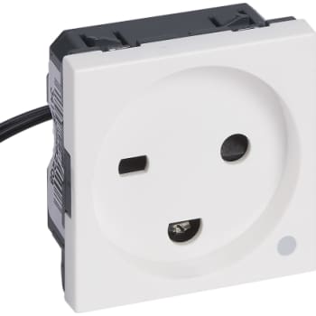 [8717404593] Mosaic stikkontakt dansk hospital LED 2pol M-jord 13A 2M hvid