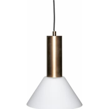 [6642001403] Hübsch contrast loftlampe bruneret messing