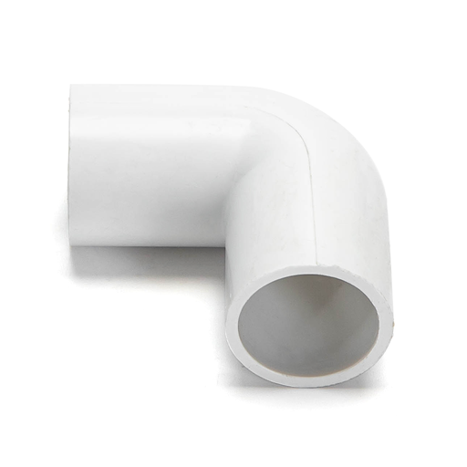 [22055-0] Hvid PVC Elektrisk Rørvinkel, Albue 20mm - Pakke med 4 stk.