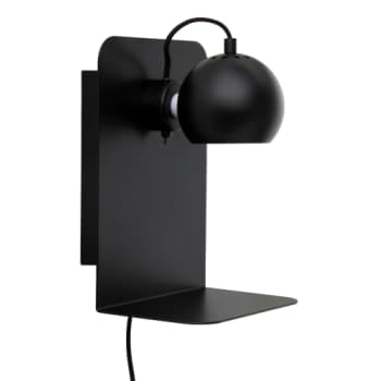 [6243000214] Ball med USB, mat sort, H 30 cm