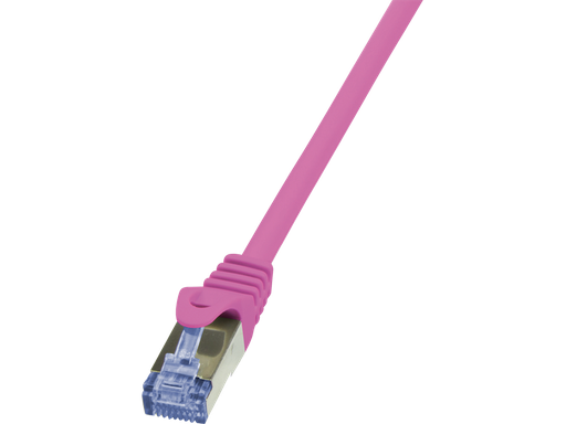 [H64576] S/FTP netværkskabel - CAT6a PIMF halogenfri, Pink (0,25m)