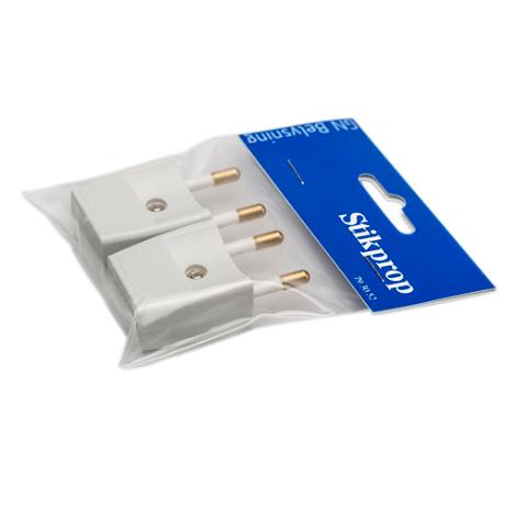 [793052] Vinkel stikprop u/jord grå 2 stk. GN-pak