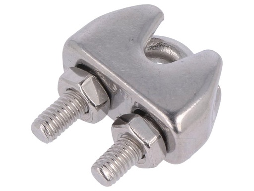 [H42312] Wire klemme - 4mm, Rustfri stål