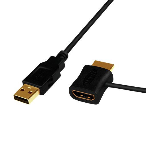 [H55094] HDMI Power Inserter kabel - USB til HDMI, Sort (0,5m)