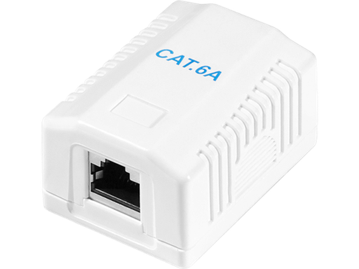 [H65221] Cat.6A udtag til vægmontage - 1 x RJ45 hun, uskærmet