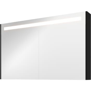 [786057181] Proline spejlskab 120x74cm, LED belysning, matsort paneler