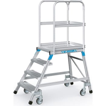[881170983] Zarges platformstige Mobil, med hjul og trappe, 4 trin/0,96 m