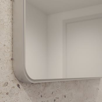 [930231048] Loevschall Refine spejl med ramme, børstet aluminium, 80x80 cm