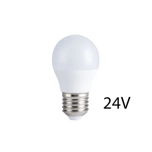 [3624-8916] 4,5W LED Kronepære - E27, 24V, 360lm, RA83 (Erstatter 35W)