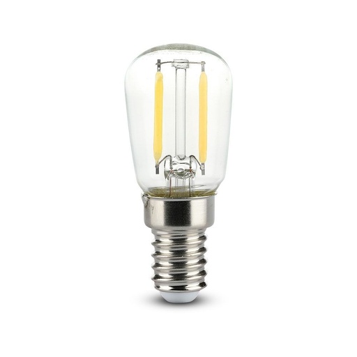 [1813-2035] V-Tac 2W LED køleskabspære - Kultråd, ST26, E14 - Erstatning for 20W - 230V - 200lm - RA80