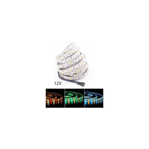[3648-0] RGB+WW LED-strips - 5m, IP65, 60 LED pr. meter, 12V (12W/m)