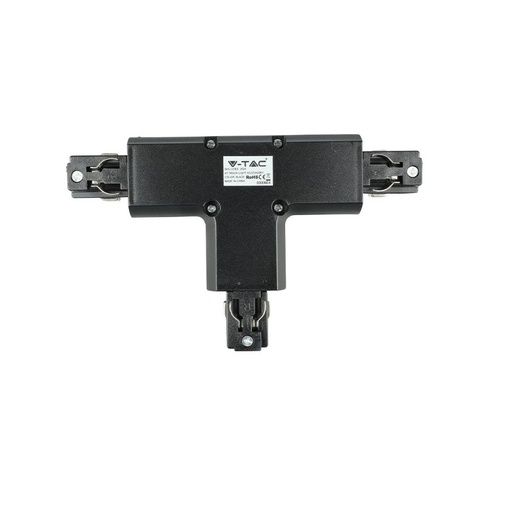 [3650-0] Sort V-Tac T-samler til skinner