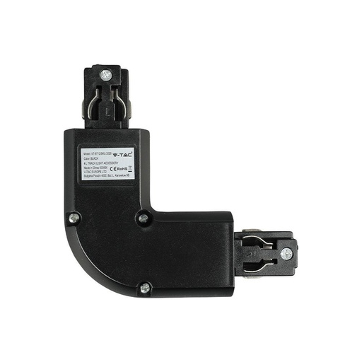 [3651-0] Sort V-Tac L-samler til skinner