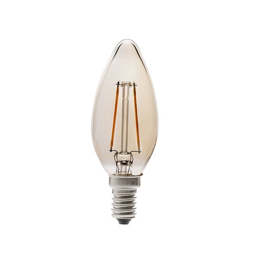 [1890-2450] V-Tac 4W LED Kertepære - Kultråd, Røget Glas, Ekstra Varm, E14, Erstatter 30W
