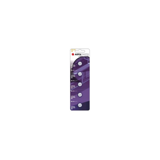 [3670-0] AgfaPhoto CR1220 knapcellebatteri 5-pak - Lithium, 3V til en konkurrencedygtig pris