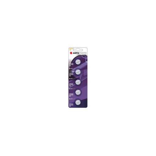 [3673-0] 5-pak AgfaPhoto CR1620 knapcellebatterier - Lithium, 3V